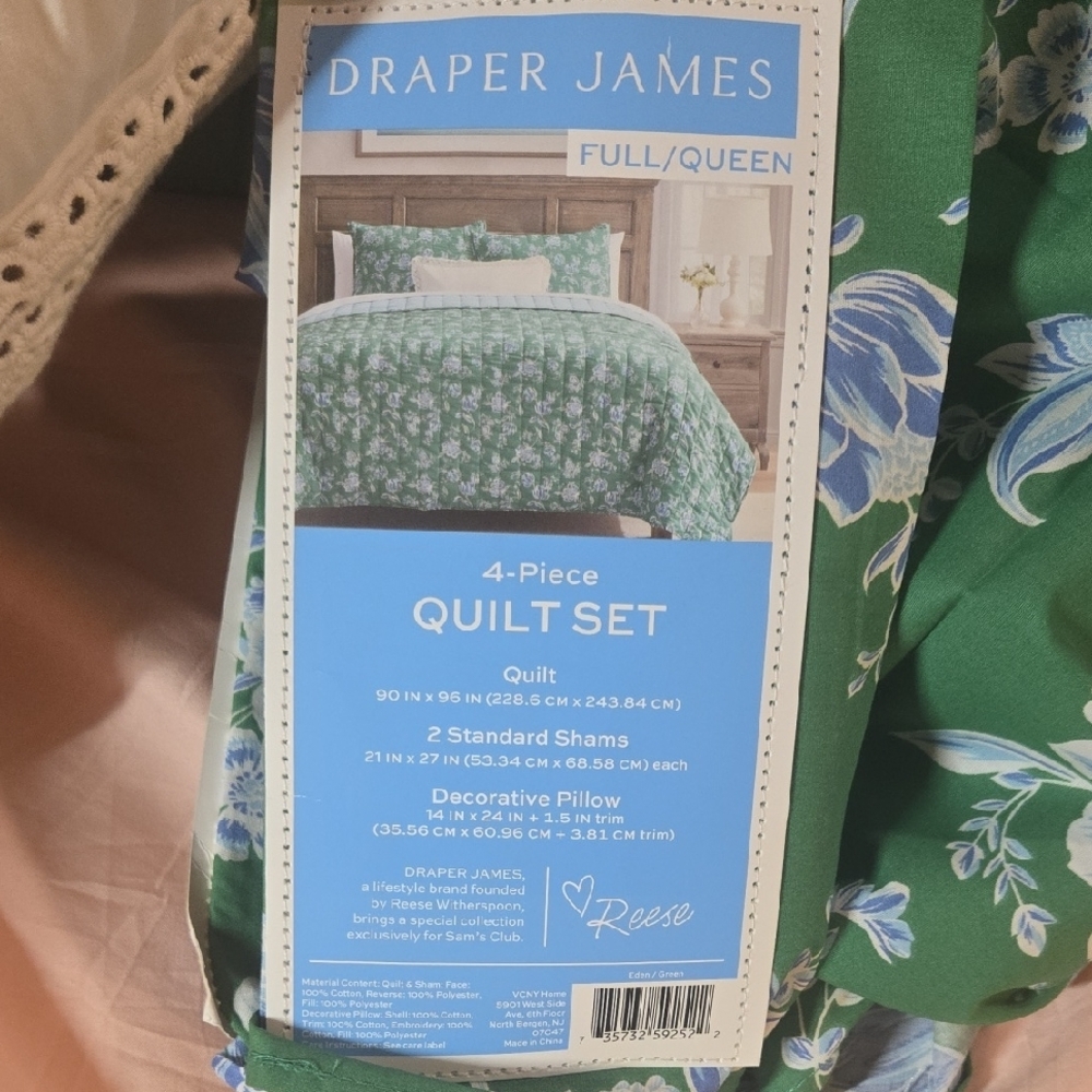 Draper James Green Floral Quilt Set - Picture 2 of 8